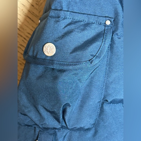 Eddie Bauer Sun Valley Down Parka Coat Women's Navy Blue Puffer Hood size L - Picture 13 of 13